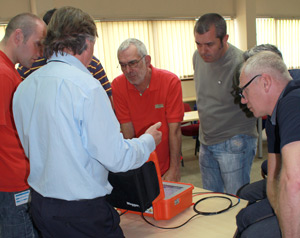 People training at Megger technology centre in Dover on electrical test equipment